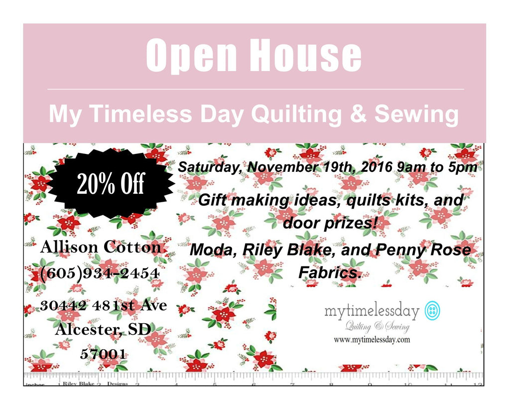 Don't miss my Open House this Saturday November 19th!