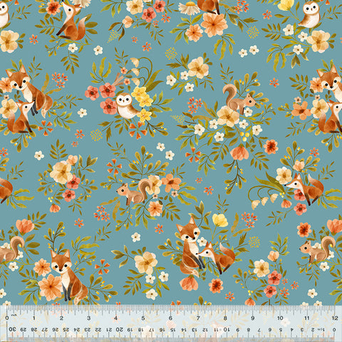 "Foxy"-Fox and Friends, Chambray by Vivian Yiwing for Windham