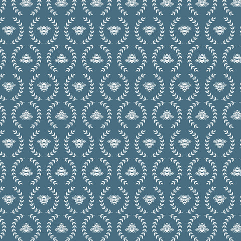 "Clover & Dot"-Denim Bee by Allison Harris for Windham Fabrics