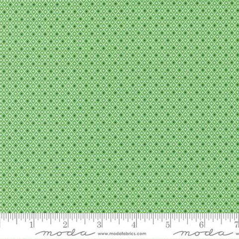 "Sweet Melodies"-Trellis Checks and Plaids Dots Light Green by American Jane for Moda