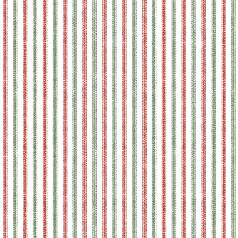 "One Snowy Day" Stripe Red/Green from Maywood Studio