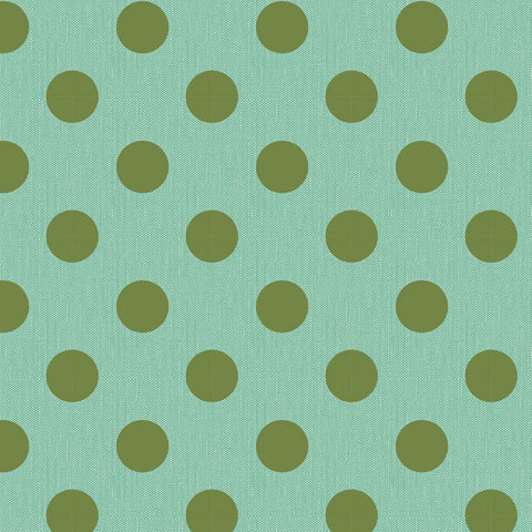 "Chic Escape"-Chambray Dots Teal Green by Tone Finnanger for Tilda