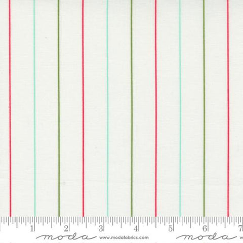 "Merry Little Christmas"-Pin Stripe Cream Multi by Bonnie & Camille for Moda