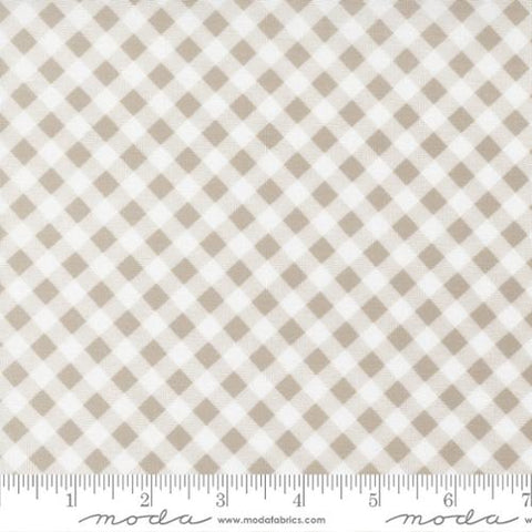 "Country Rose"-Gingham Checks and Plaids Taupe by Lella Boutique for Moda