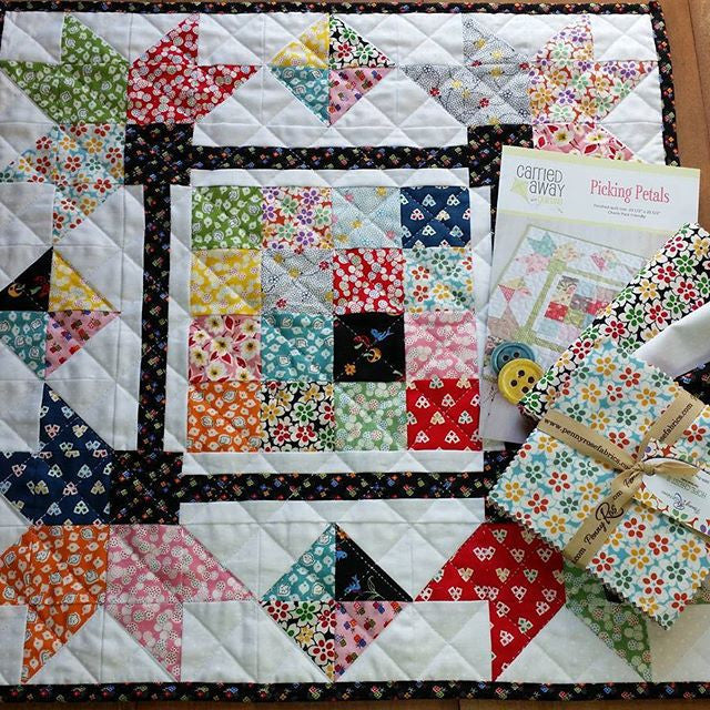 Picking Petals Kit-Mini Quilt-by Taunja Kelvington for Carried Away Quilting with Hope Chest 2 fabric now back in stock!!