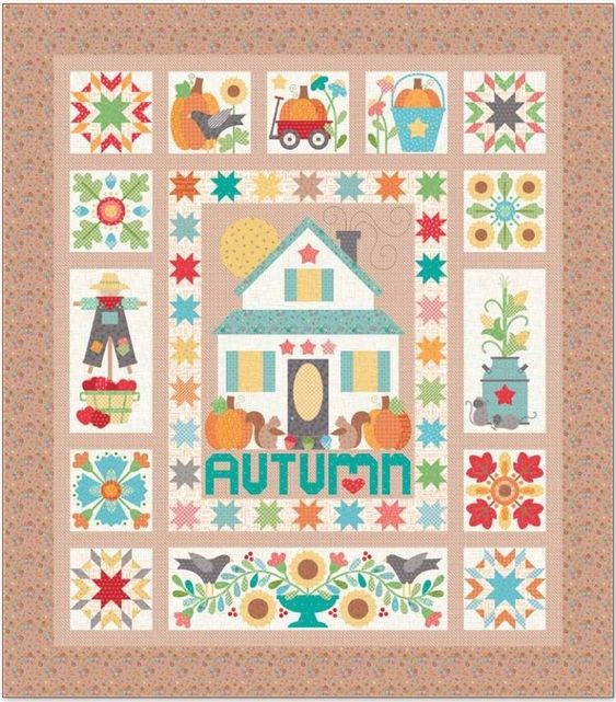 Autumn Love Quilt Kit and Acorn Table Runner by Lori Holt of Bee in My Bonnet Now Available for PreOrder!