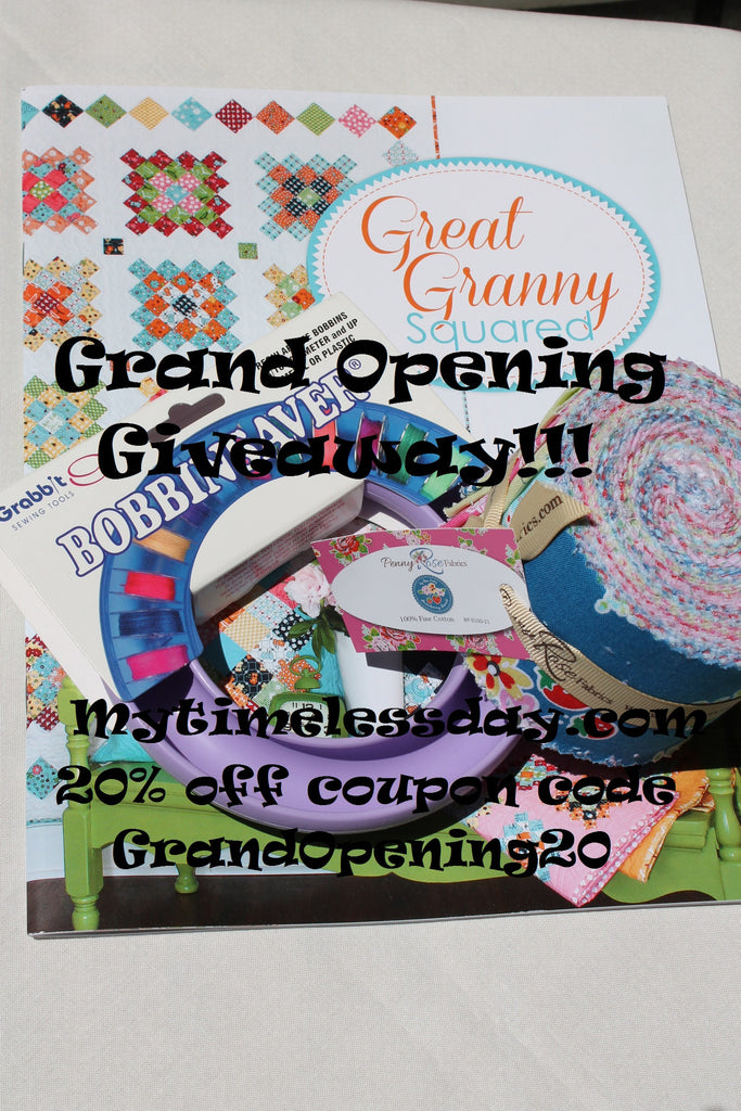 Grand Opening Giveaway!!!  Use GrandOpening20 code for 20% off your order!!!