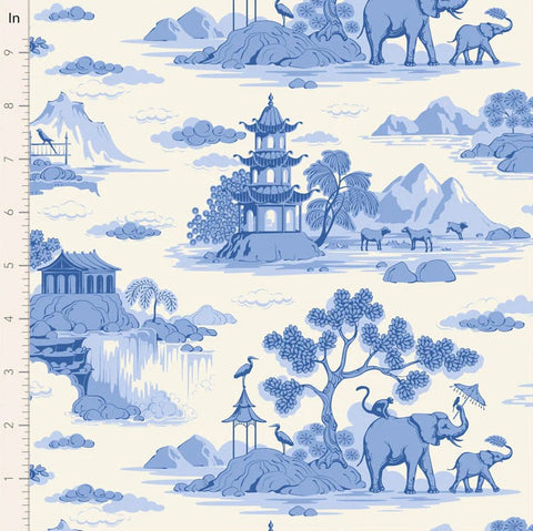 "Something Blue" Cottonview Cream by Tone Finnanger for Tilda
