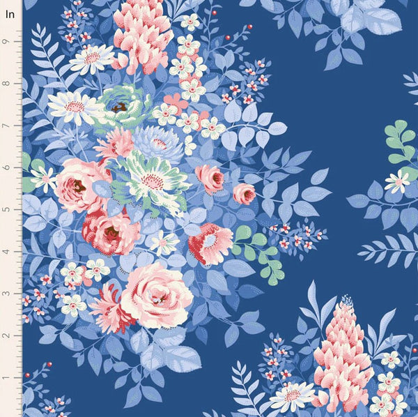 "Something Blue" Whimsyflower Night by Tone Finnanger for Tilda
