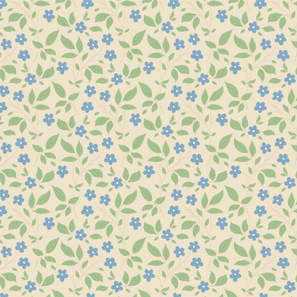 "Sunday Brunch"- Tipsy Cream Blue by Tone Finnanger for Tilda