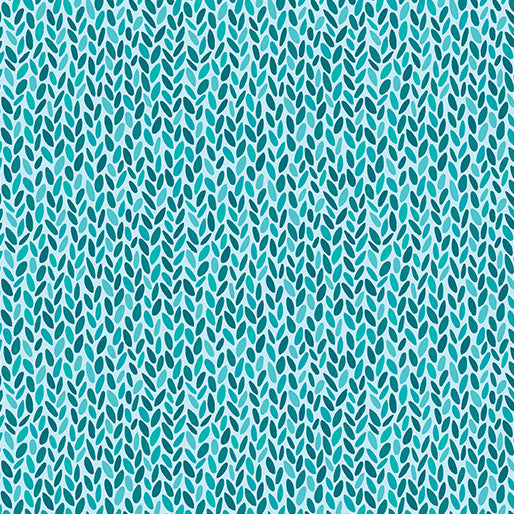 "Secret Garden"LEAVES TEAL by SHELLEY CAVANNA for Benartex