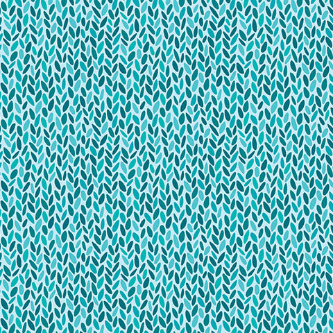 "Secret Garden"LEAVES TEAL by SHELLEY CAVANNA for Benartex