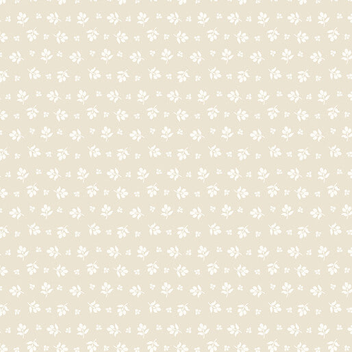 "Peaches & Cream" Little Flower Buds Ecru by Kari Mathews for Benartex