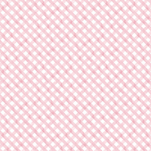 "Garden Tea" Garden Plaid Pink by Nicole Decamp  for Benartex