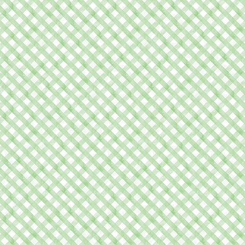 "Garden Tea" Garden Plaid Green by Nicole Decamp  for Benartex