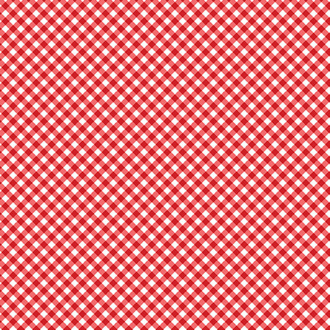 "Red, White & Sweet" Sweet Gingham Red by Nicole Decamp  for Benartex