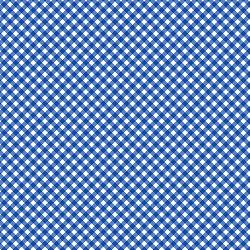 "Red, White & Sweet" Sweet Gingham Dark Blue by Nicole Decamp  for Benartex