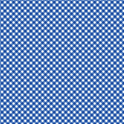 "Red, White & Sweet" Sweet Gingham Dark Blue by Nicole Decamp  for Benartex