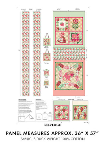 "Peaches & Cream" Peaches & Cream Tote Multi by Kari Mathews for Benartex