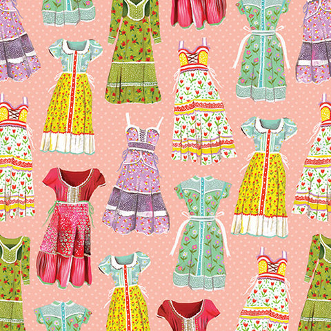 "A Prairie Heart" Prairie Dresses Lt.Peach Jam by Katie Daisy for Benartex