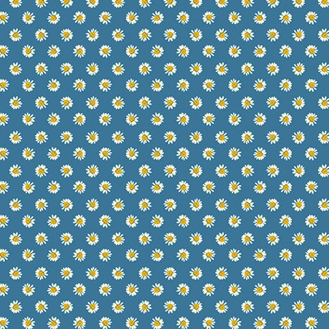 "A Prairie Heart" Dainty Daisy Dark Prairie Sky  by Katie Daisy for Benartex