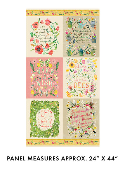" Into The Meadow" Into the Meadow Panel Multi by Katie Daisy for Benartex