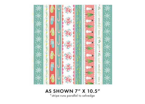 "Magical Season" Painterly Stripe Multi by Katie Daisy for Benartex