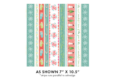 "Magical Season" Painterly Stripe Multi by Katie Daisy for Benartex