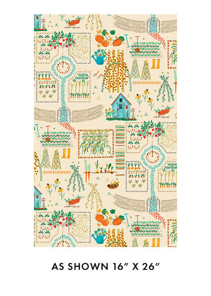 "Peaches & Cream" Garden Stroll Multi/Natural by Kari Mathews for Benartex