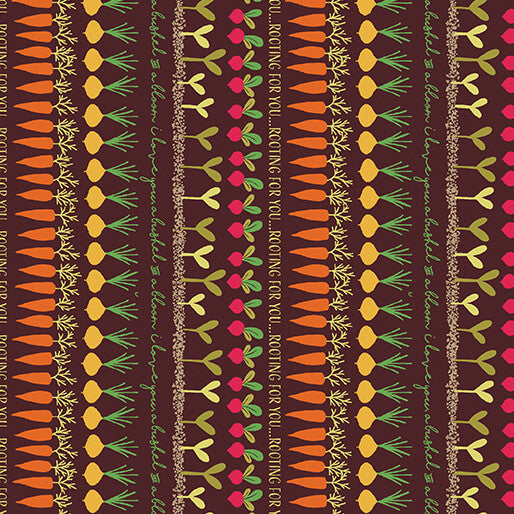 "Peaches & Cream" Rooting for You Dark Chocolate by Kari Mathews for Benartex