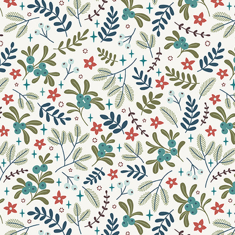 "Holly & Hearth" Hearth Birch by SHELLEY CAVANNA for Benartex
