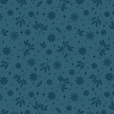 "Holly & Hearth" Flurries Teal by SHELLEY CAVANNA for Benartex
