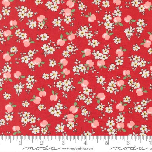 "30's Playtime 2025"-Apple Blossom Scarlet by Linzee McCray for Moda