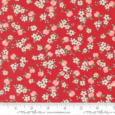 "30's Playtime 2025"-Apple Blossom Scarlet by Linzee McCray for Moda