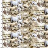"Let Us Adore Him"-MIRACLE WITNESS BEIGE by 3 Wishes Fabric