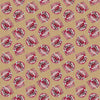 "Farmall" Red/Tan Tossed Logo 6 inches repeat by A.E. Nathan for Benartex