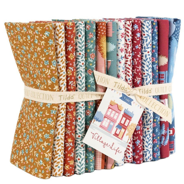 "Village Life" Fat Quarter Bundle Blenders & Extras by Tone Finnanger for Tilda PRE-SALE