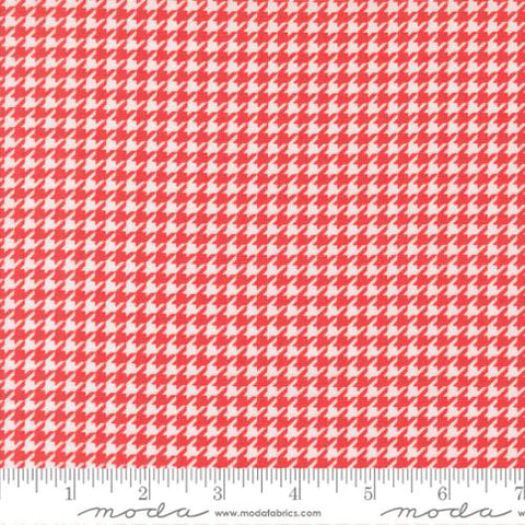 "Delightfully Yours"-Check Checks and Plaids Houndstooth Geranium by Sherri & Chelsi for Moda