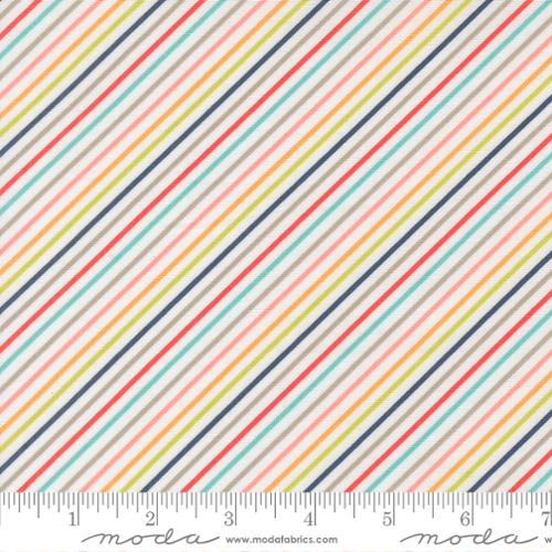"Delightfully Yours"-Stripes Bias Cloud by Sherri & Chelsi for Moda