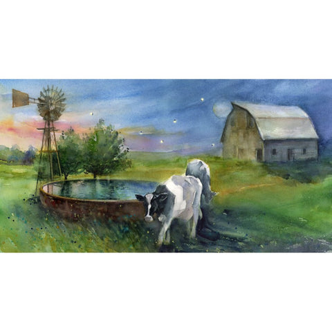 "Country Living"-Night on the Farm 24" Panel Multi by John Keeling for 3 Wishes Fabric