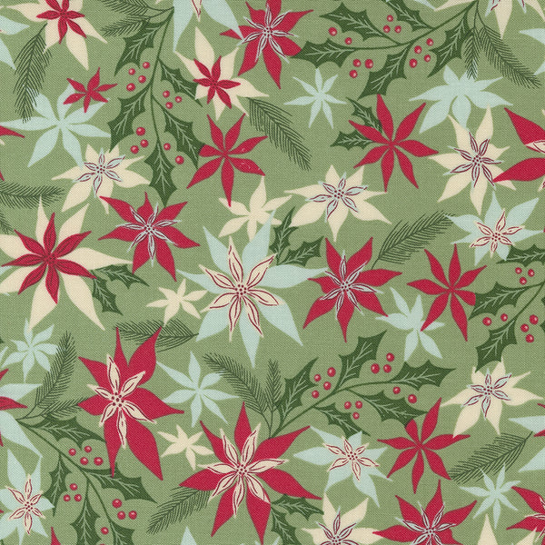 "Good News Great Joy"-Joyful Petals Eucalyptus by Fancy That Design House for Moda