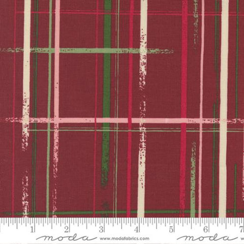 "Good News Great Joy"-Candy Stripe Stripes Cranberry by Fancy That Design House for Moda