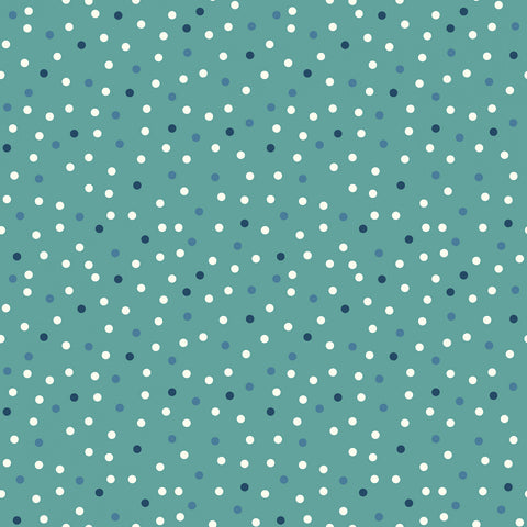 "Clover & Dot"-Soft Teal Polka Dot by Allison Harris for Windham Fabrics