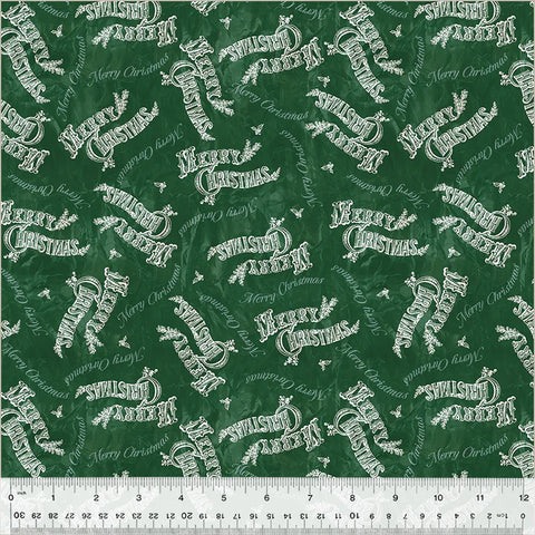 "Jolly Christmas"-Merry Christmas Dark Green by Whistler Studios from Windham
