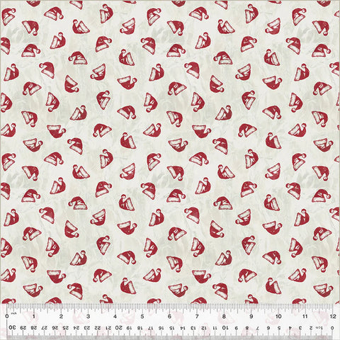 "Jolly Christmas"-Santa Hats Ivory/Red  by Whistler Studios from Windham