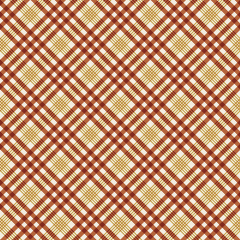 " Honeycrisp" Cozy Plaid Ivory/Ruby by Allison Harris for Windham Fabrics