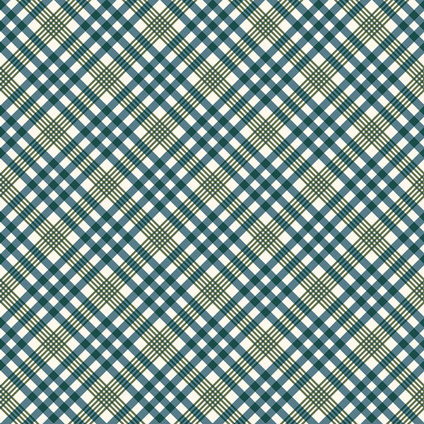 " Honeycrisp" Cozy Plaid Ivory/Spruce by Allison Harris for Windham Fabrics