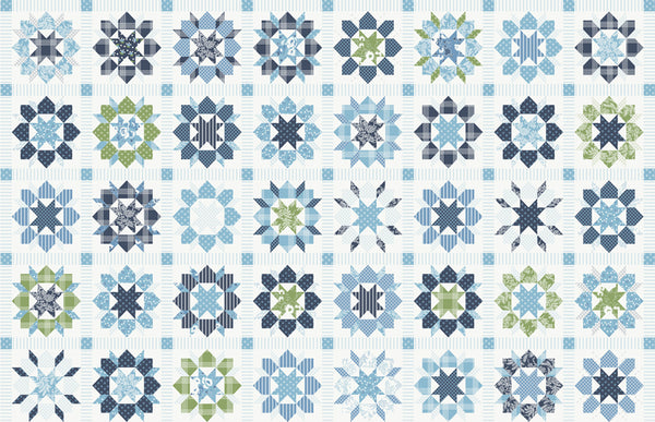 "Nantucket Summer"-60" Swoon Cheater 36" x 60 by Camille Roskelley for Moda