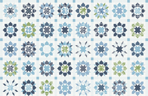 "Nantucket Summer"-60" Swoon Cheater 36" x 60 by Camille Roskelley for Moda