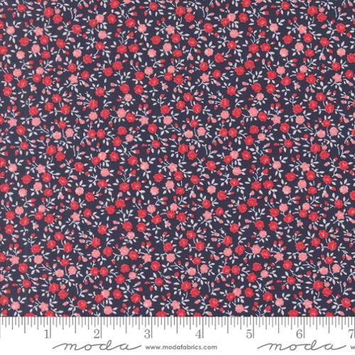 "Summertime"-Bloom Small Floral Navy by Camille Roskelley for Moda